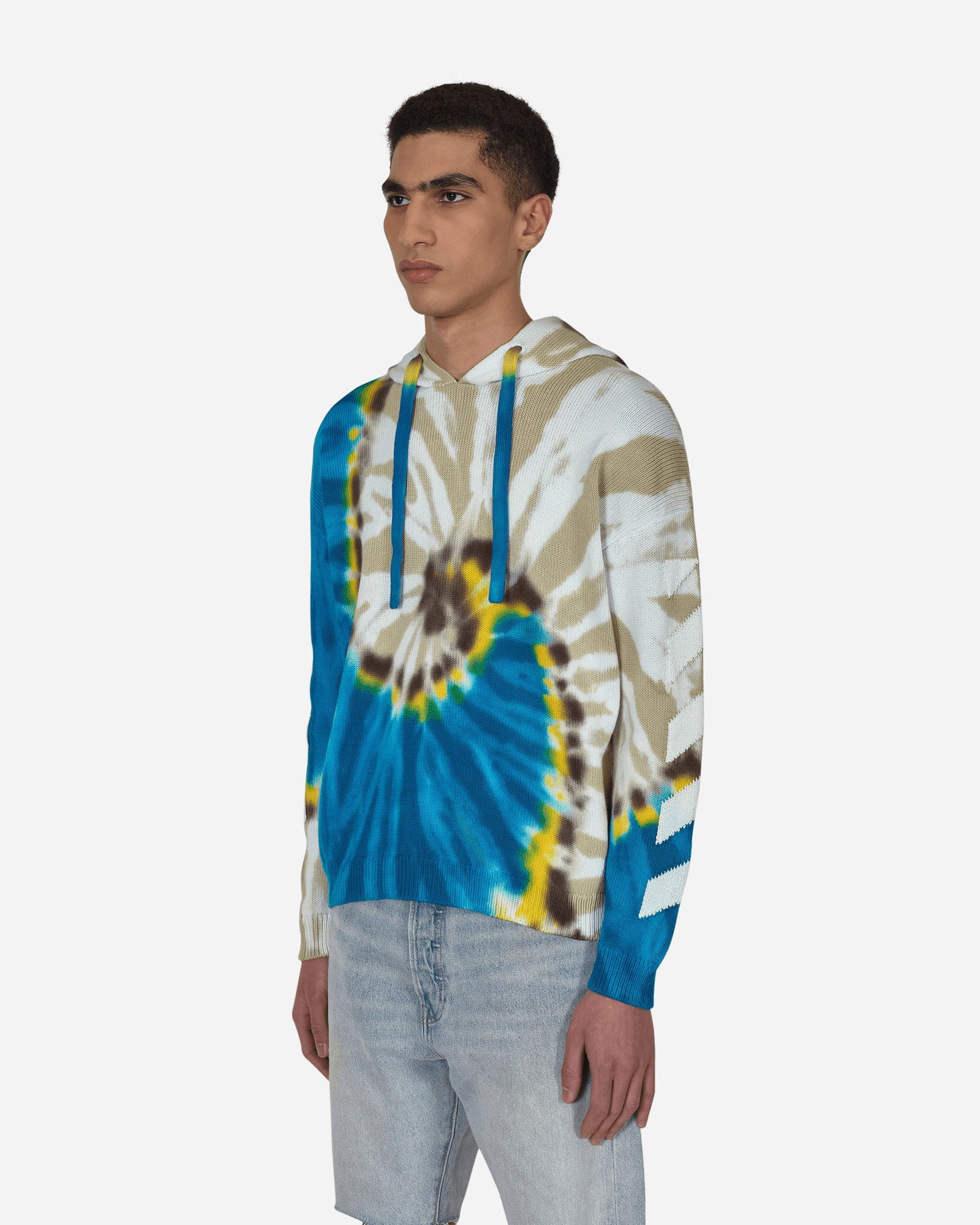 Diag Tie Dye Knit Hoodie