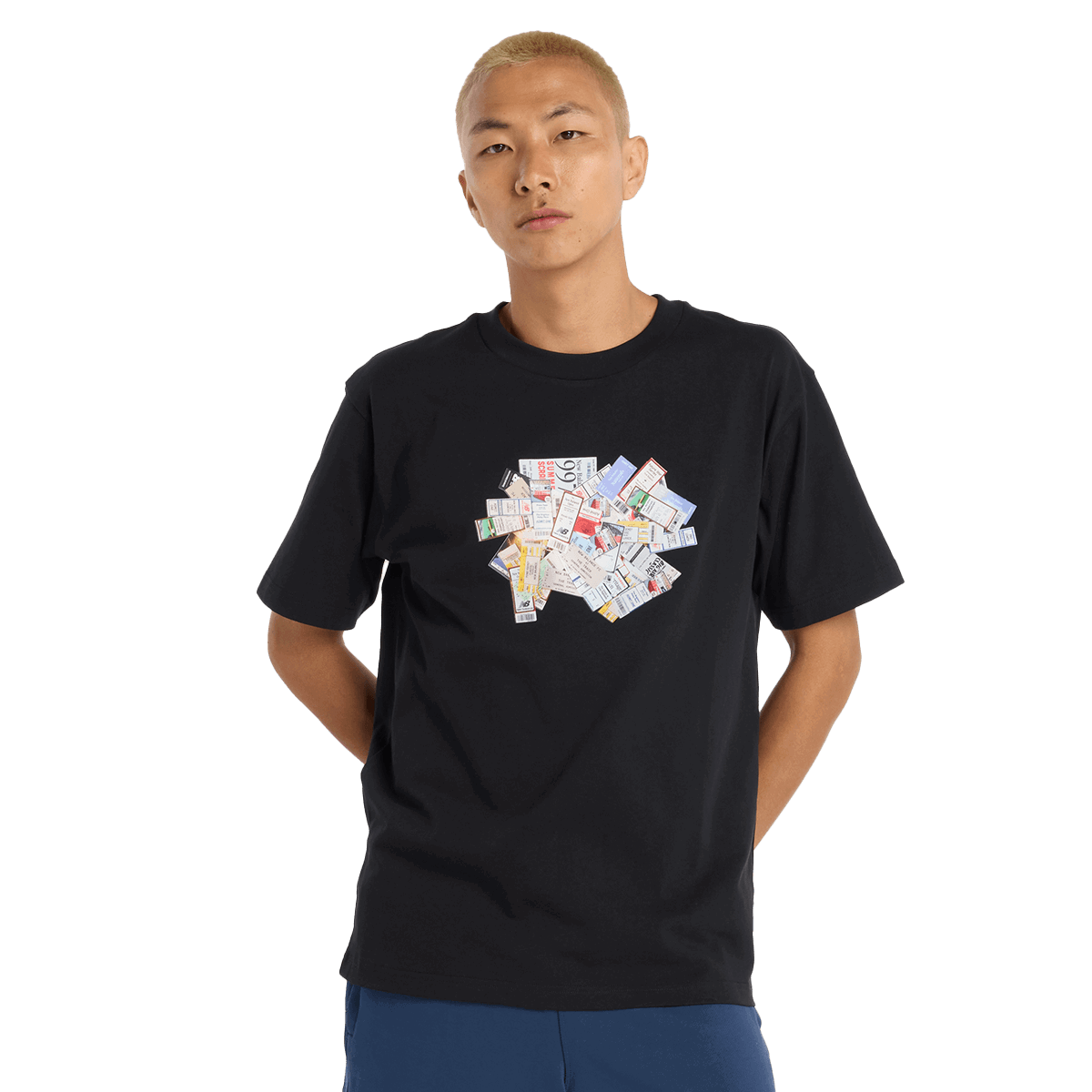 Tričko New Balance Athletics Graphic T-Shirt Čierna | MT53905-BK, 0