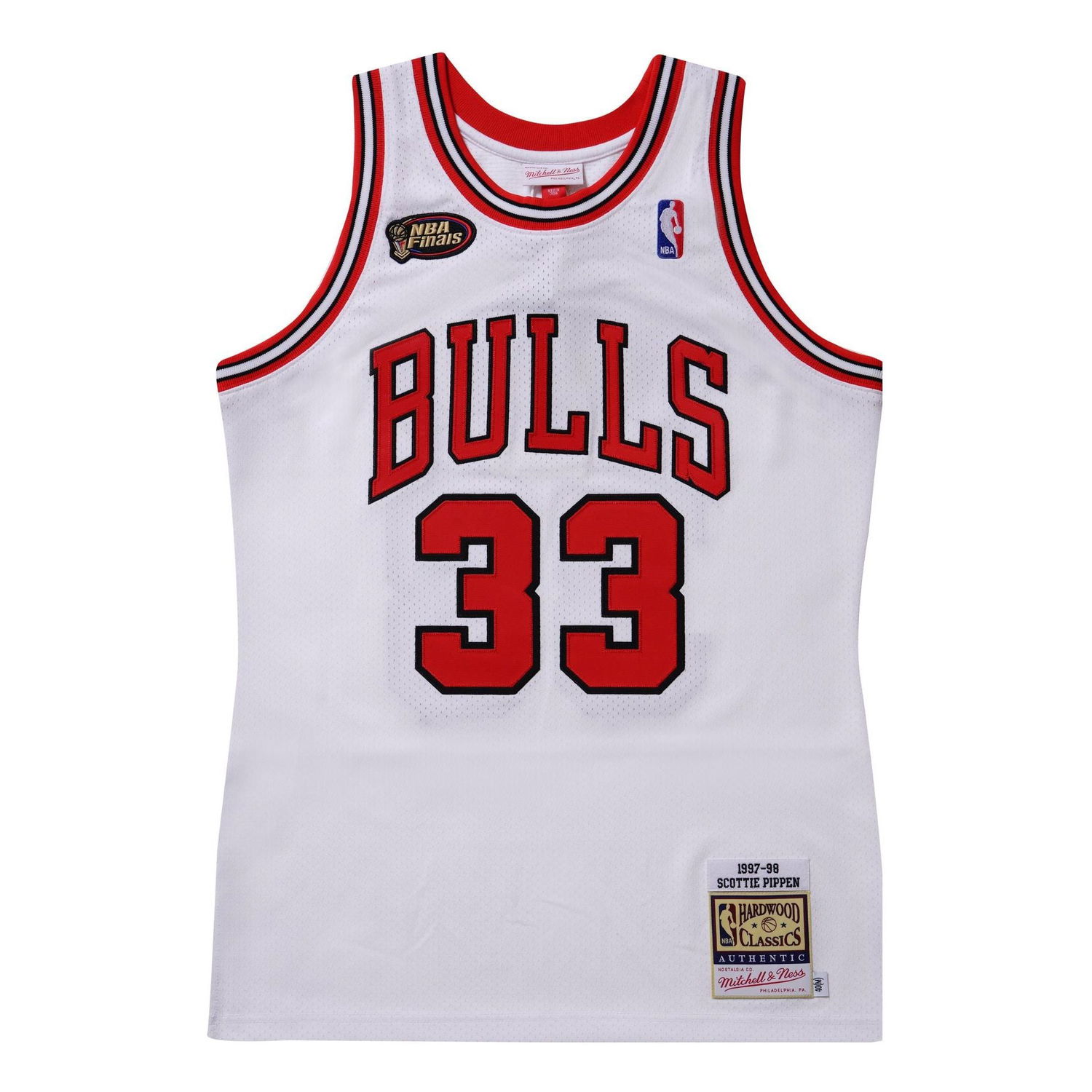 Dres Mitchell & Ness Chicago Bulls Pippen #33 Basketball Jersey Biela | AJY44952-CBU97SPIWHIT, 0