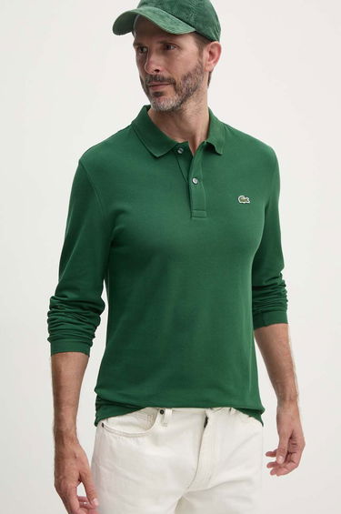 Polo tričko Lacoste Long Sleeve Polo Zelené | PH4013, 0