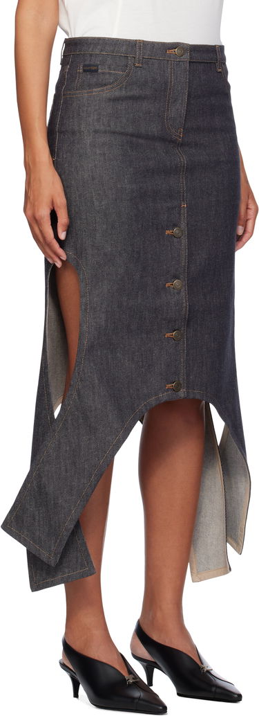 Sukňa Courrèges Courrèges Midi Denim Skirt Modrá | 424DJU206DE0035, 1