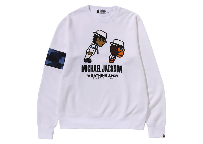 Mikina BAPE BAPE x Michael Jackson Baby Milo Crewneck White Biela | 2J73-113-901