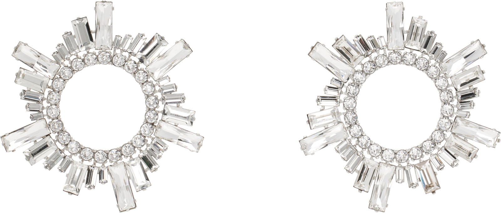 Amina Muaddi Begum Crystal Hoop Earrings