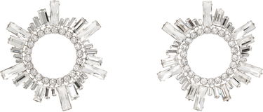 Náušnice Amina Muaddi Amina Muaddi Begum Crystal Hoop Earrings Metalická | BEGUM EARRING, 0