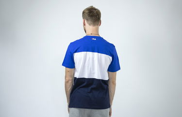 Tričko FILA Color Block T-Shirt Modrá | 681244-A436, 2
