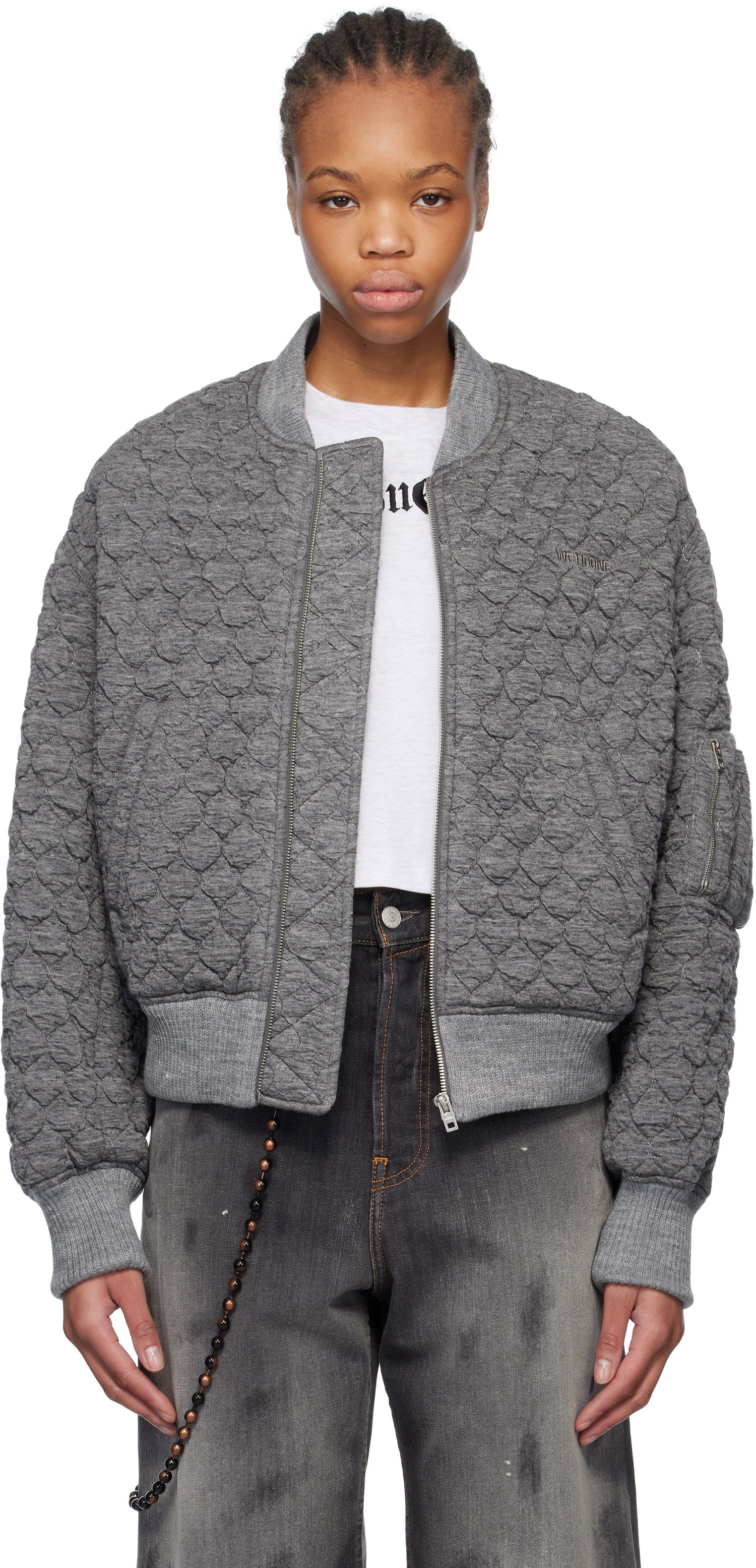 Bomber bunda We11done We11done Quilted Bomber Jacket Šedá | WD-JP0-25-070-W-MG, 0