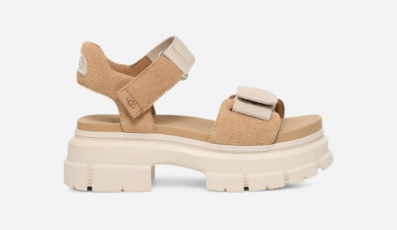 Tenisky a topánky UGG ® Ashton Ankle Sandal for Women in Tan, Size 4.5, Leather Béžová | 1152656-SAN, 0