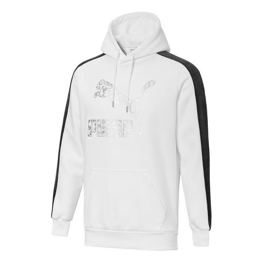 Mikina Puma Logo Print Hoodie Biela | 530304-02