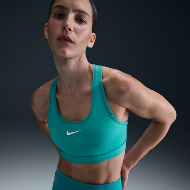 Podprsenka Nike Nike Swoosh Medium-Support Padded Sports Bra Tyrkysová | DX6821-345, 2