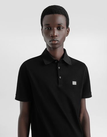 Polo tričko Dolce & Gabbana Dolce & Gabbana Cotton Polo Shirt with Logo Tag Čierna | G8SN1TFU7ENN0000, 3