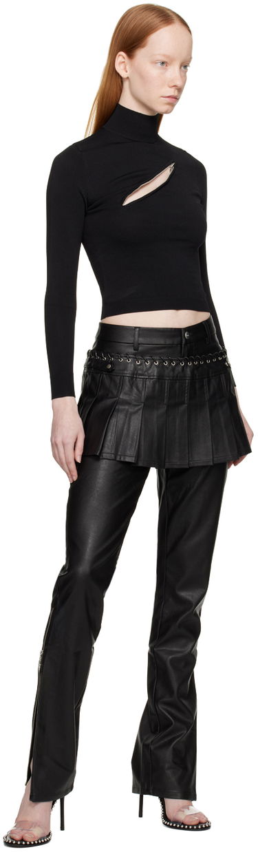 Nohavice Miaou Miaou Hannah Jewett Edition Faux-Leather Trousers Čierna | 1031PUBLK, 3