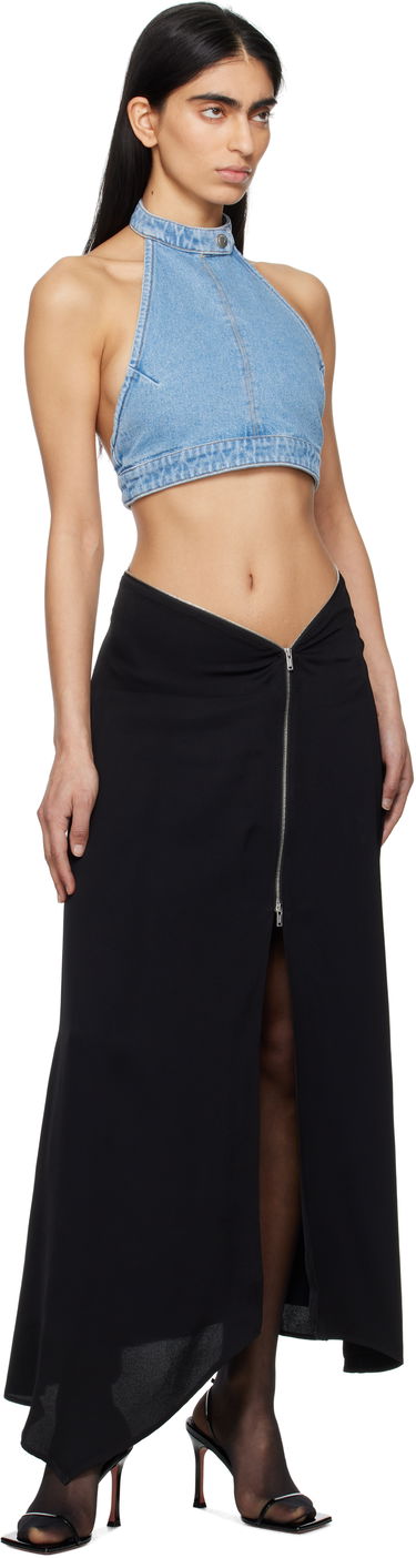 Sukňa Nanushka Nanushka Zella Maxi Asymmetrical Zip Skirt Čierna | NW25RSSK19299, 3