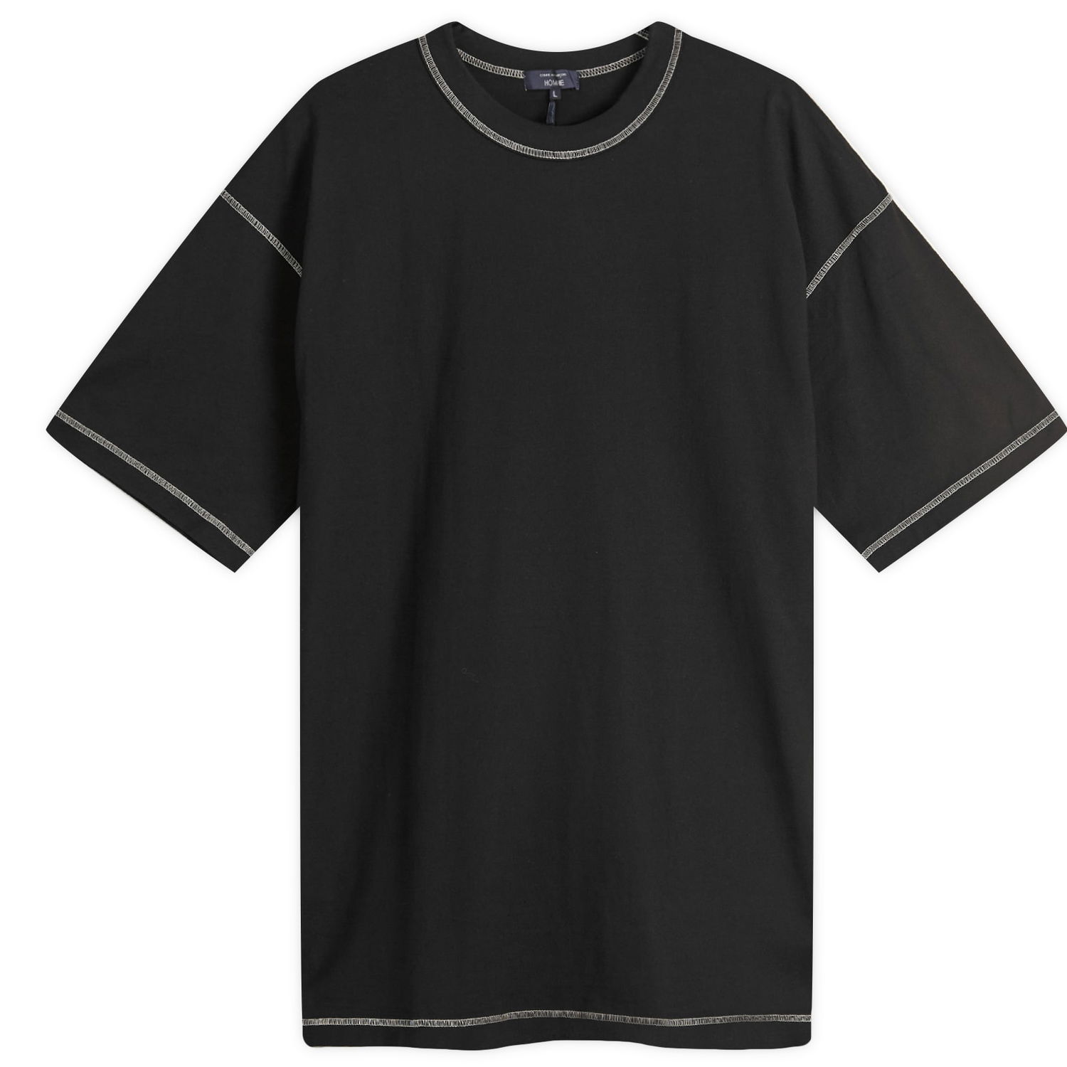 Tričko Comme des Garçons Homme Garment Dyed T-Shirt, Size Large Čierna | HP-T011-W25-1, 1