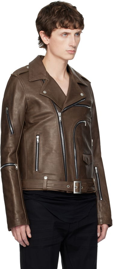 Bunda Rick Owens Concordians Bauhaus Stooges Leather Jacket Hnedá | RR02E1702 LHOSJP, 1