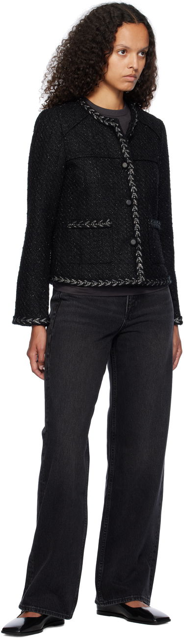 Bunda rag & bone rag & bone Mirabelle Tweed Jacket Čierna | WAW24F40157915, 3