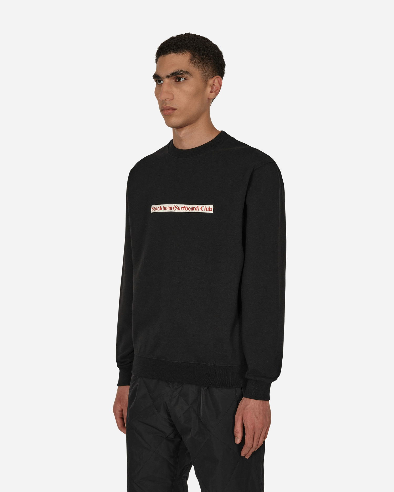 Mikina Stockholm (Surfboard) Club Logo Crewneck Sweatshirt Čierna | MU1B90 001, 1