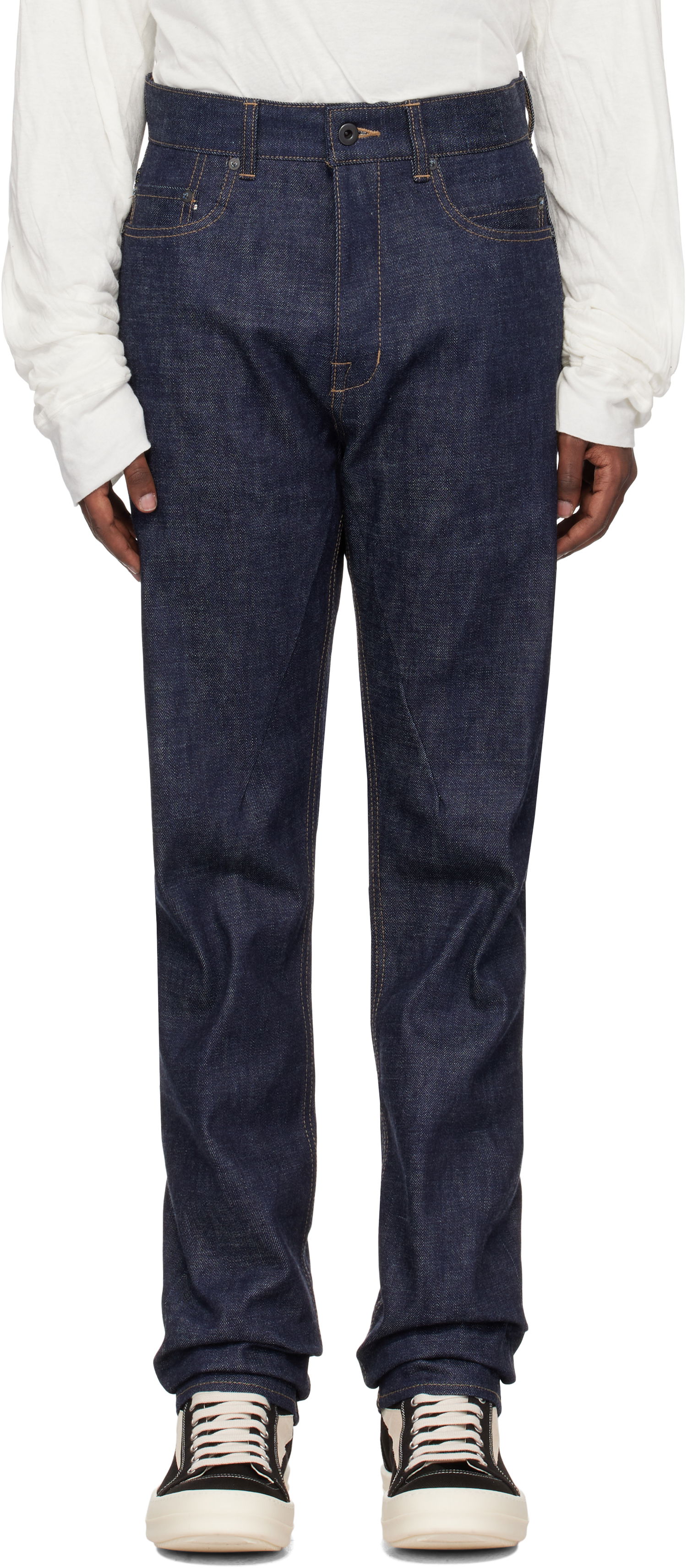 Džínsy Rick Owens Porterville Detroit Cut Jeans Modrá | DL02D4396 RAWJP, 0
