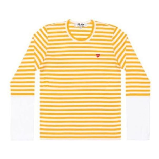 Tričko Comme des Garçons COMME des GARCONS PLAY Long Sleeve Striped T-Shirt Žltá | AZ-T319-051-2