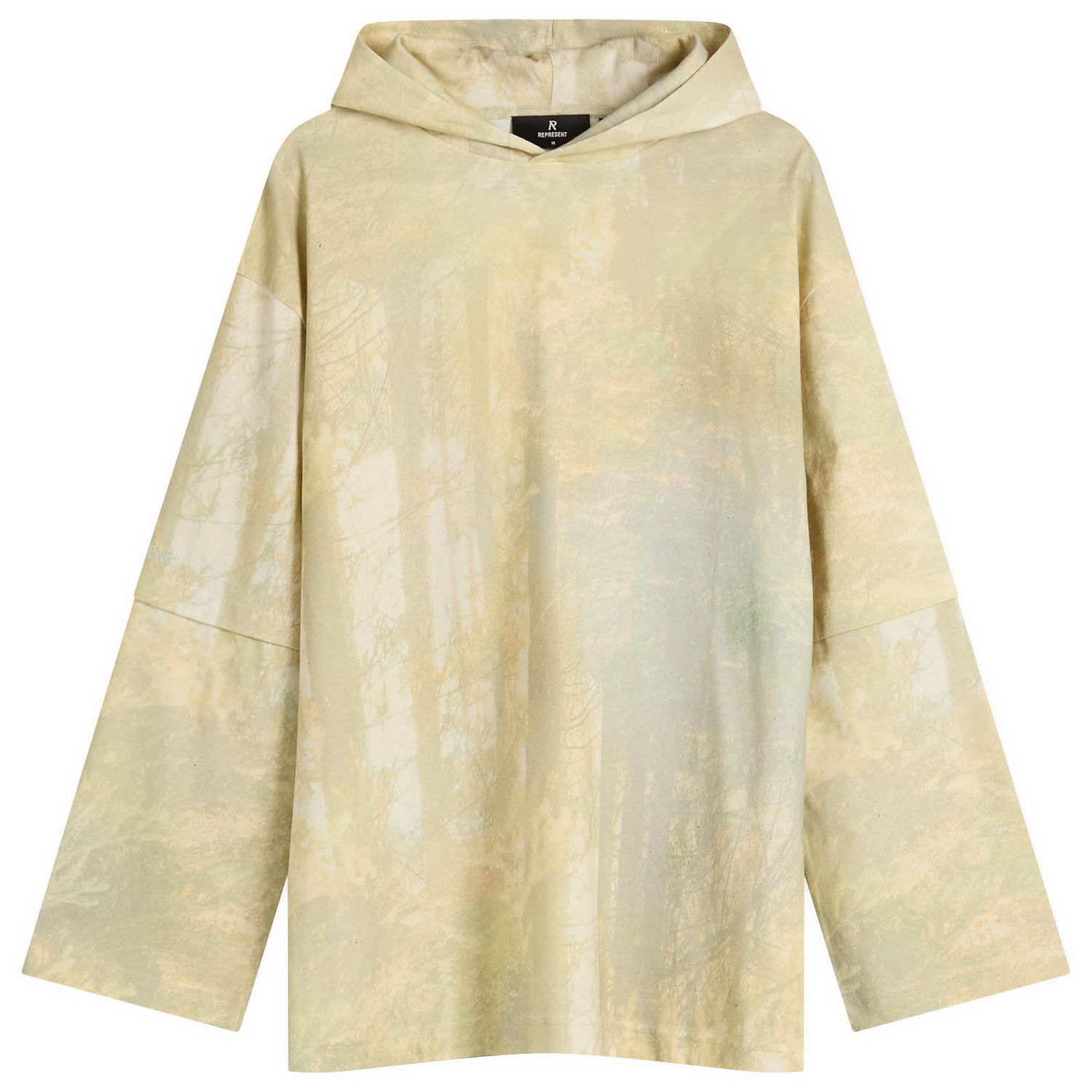 Mikina Represent Clo Represent Hideaway Forest Print Hooded T-Shirt Žltá | MLW41321-52, 0