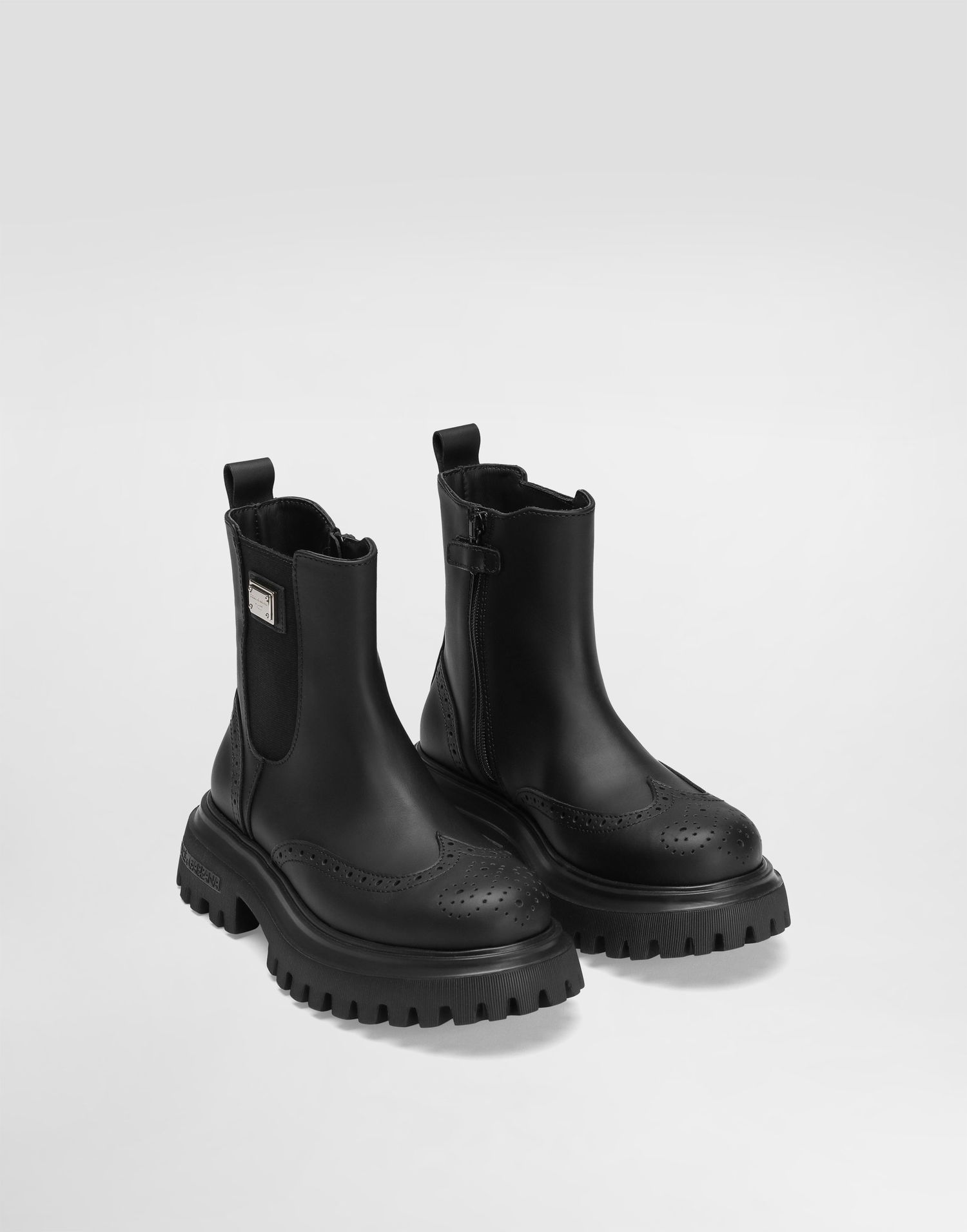 Doplnky Dolce & Gabbana Dolce & Gabbana Beatles Nappa Calfskin Ankle Boots Čierna | DA5295A637980999, 1