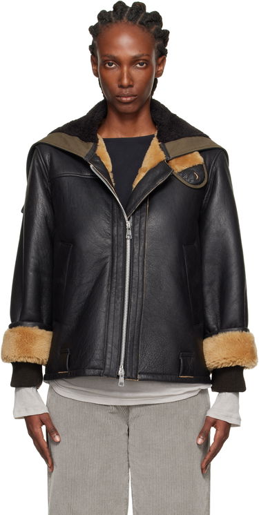 Bunda OUR LEGACY Our Legacy Blizzard Shearling Leather Jacket Čierna | W4259BN, 0