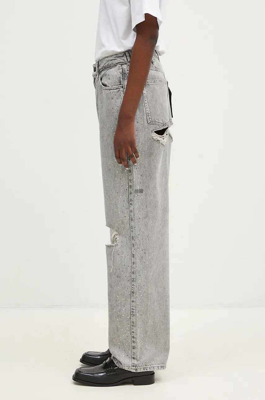 Džínsy Ksubi High Waist Jeans With Shredded Detail Šedá | WFA24DJ008, 1