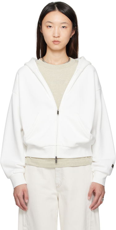 Mikina Fear of God Fear of God ESSENTIALS Classic Fit Zip-Up Hoodie Biela | 192SP255094FW, 0