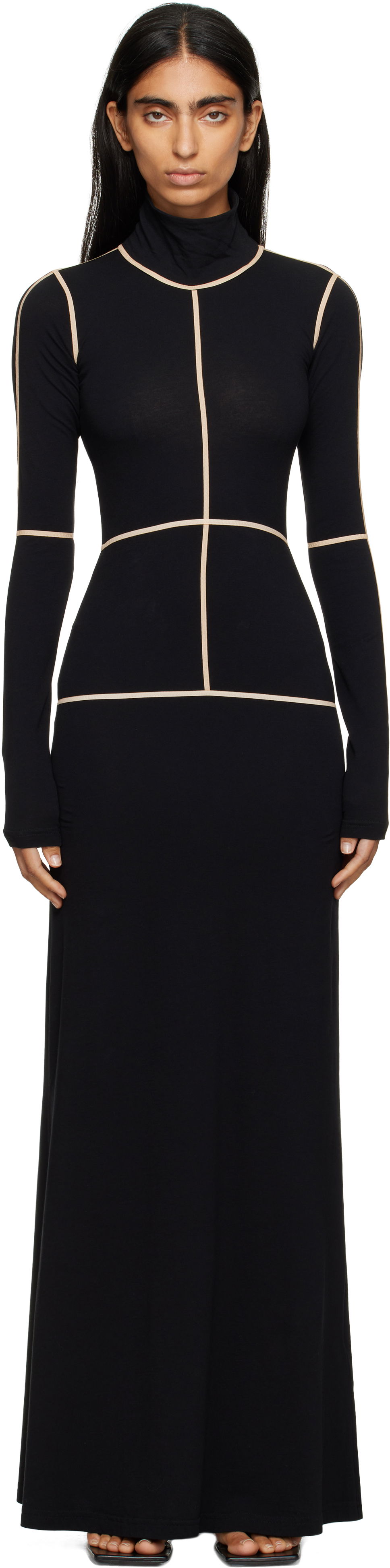 Šaty Maison Margiela MM6 Maison Margiela Taped Seam Maxi Dress Čierna | S52DG0028 M20125, 0