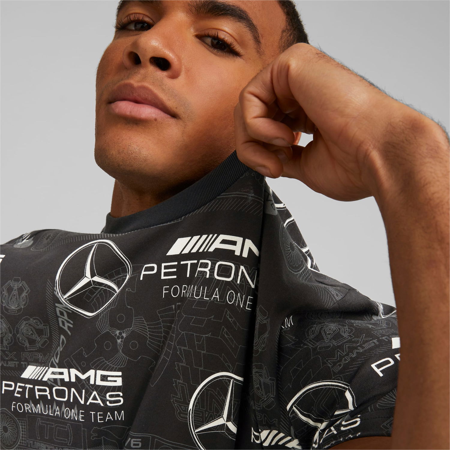 Tričko Puma Mercedes-AMG Petronas Motorsport Men's Printed T-Shirt Čierna | 538480_01, 0