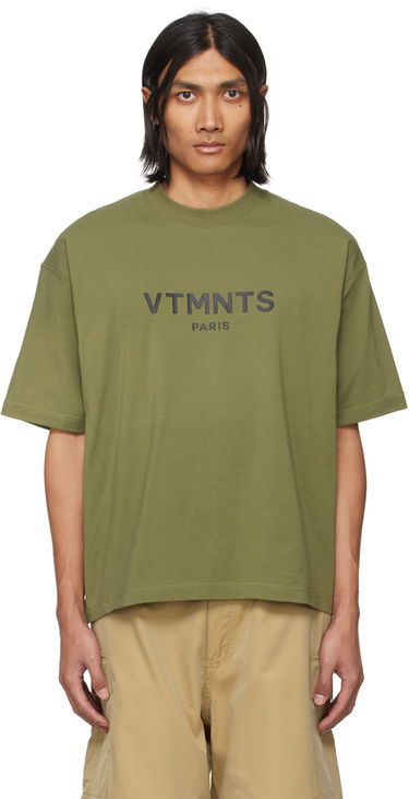 Tričko VETEMENTS Printed Cotton T-Shirt Zelené | VL20TR100O, 0