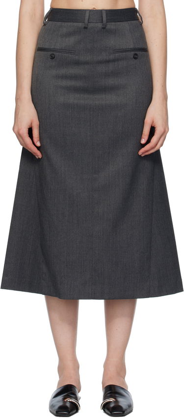 Sukňa Maison Margiela MM6 Maison Margiela Tailored Midi Skirt Šedá | S52MI0021 S47848, 0