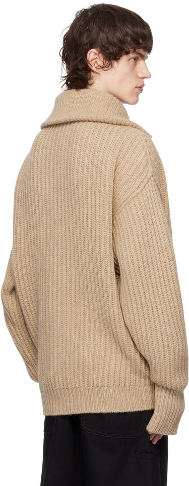 Sveter LEMAIRE LEMAIRE Trucker Collar Knit Cardigan Béžová | TO1260 LK1029, 2