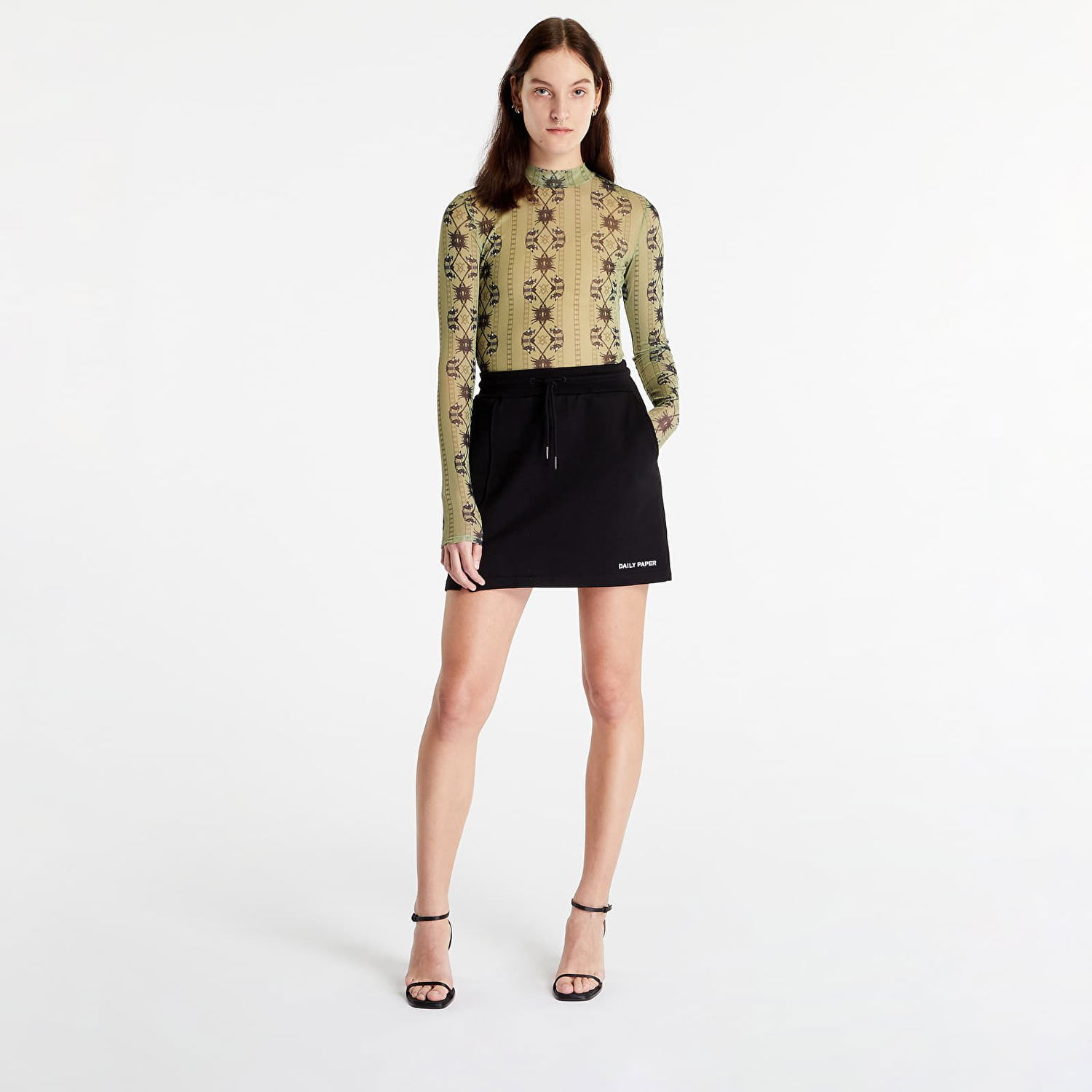 Tričko DAILY PAPER Pelembe Long Sleeve T-Shirt Zelené | 2311151, 1