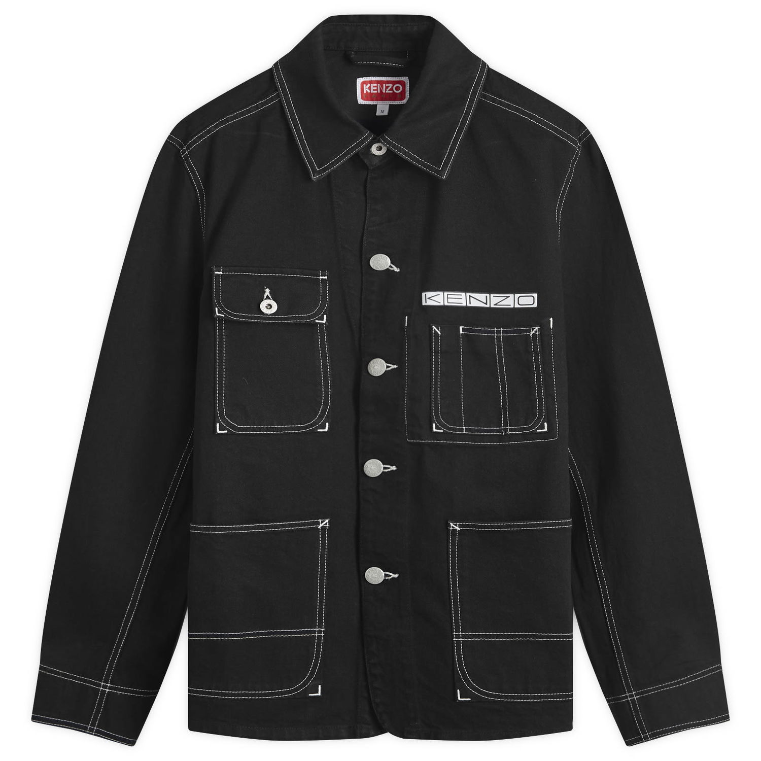 Bunda KENZO Men's Business Denim Jacket in Black, Size Small | END. Clothing Čierna | FE65DV1126C1-BM, 0