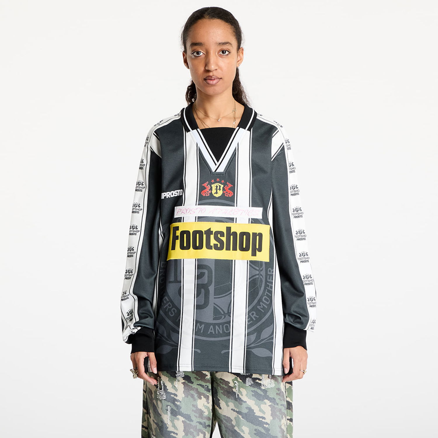 Dres Footshop FTSHP x PROSTO Striped Longsleeve Jersey Čierna | FTSHP_414, 1
