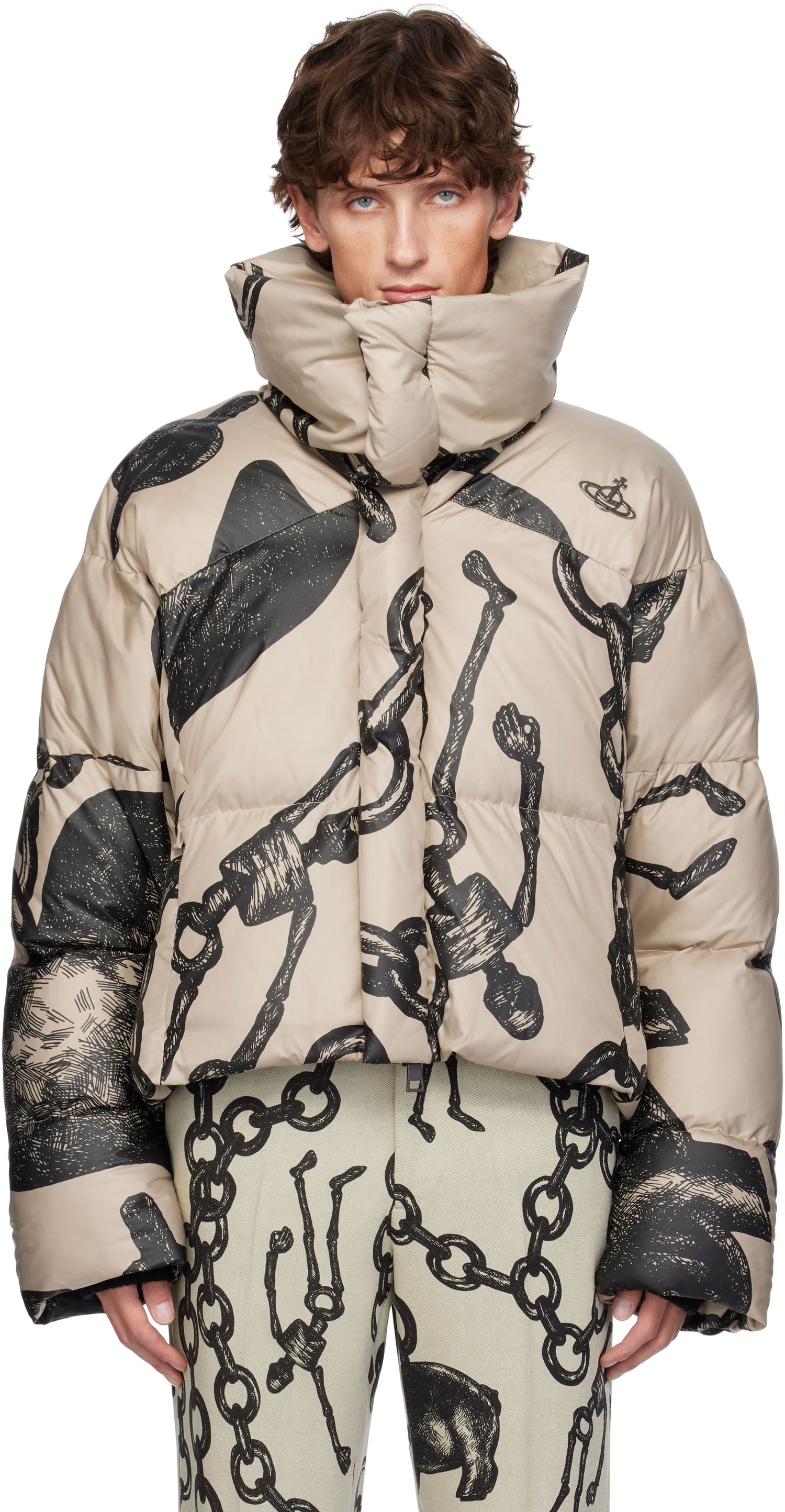 Prešívaná bunda Vivienne Westwood Puffer Jacket Béžová | 33030007-W00XA-, 0