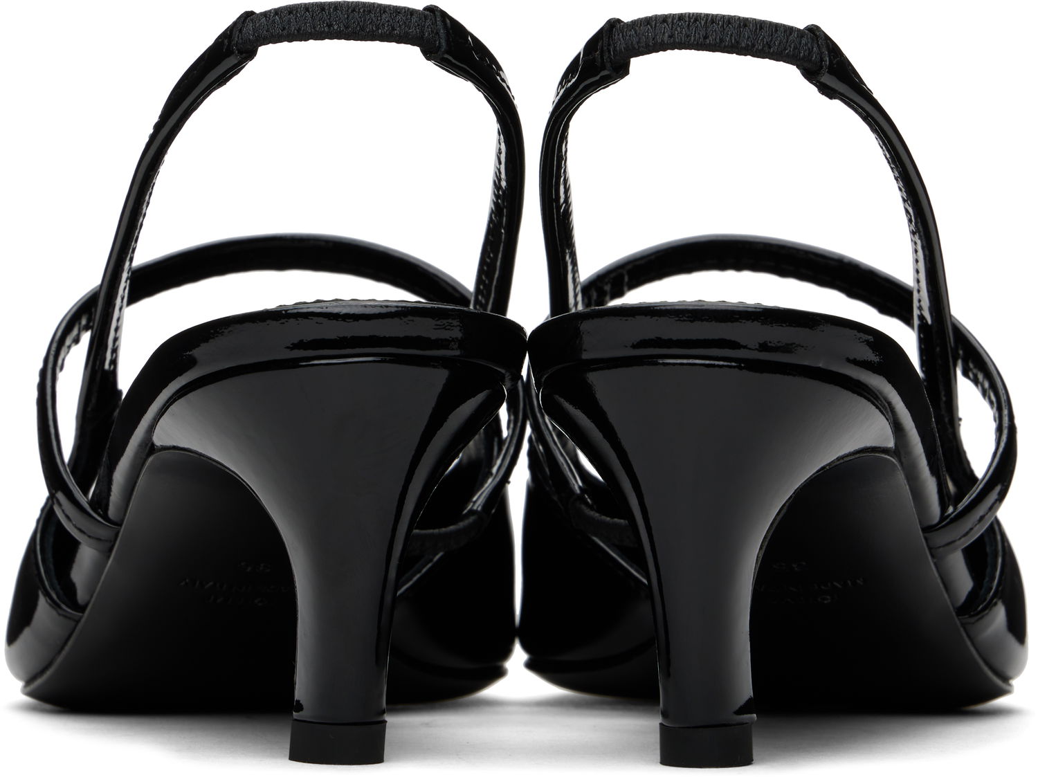 Tenisky a topánky TOTEME Sharp Patent Slingback Heels Čierna | 251-WAS821-LE0091, 1