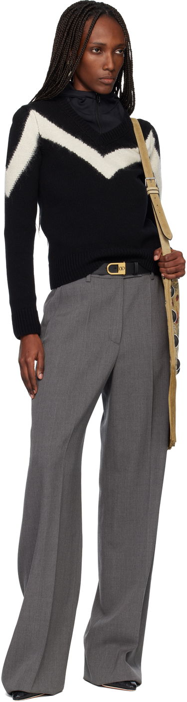 Sveter Valentino Valentino Virgin Wool V-Neck Chevron Sweater Rôznofarebný | 7B0KC69D9SL, 3