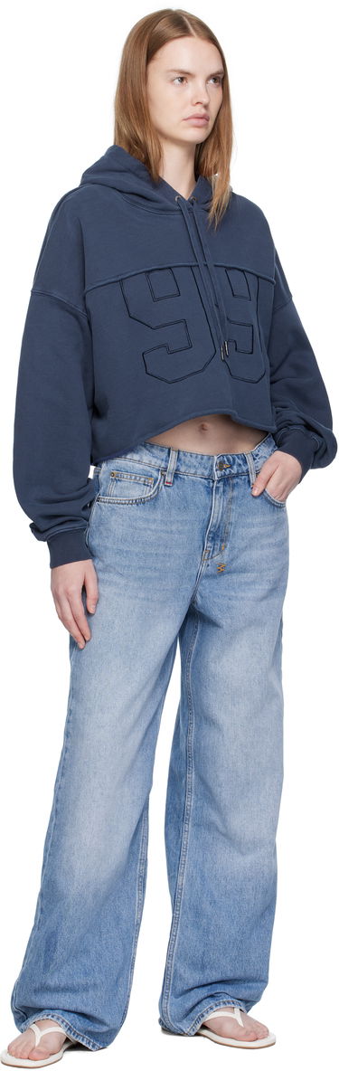Mikina Ksubi Ksubi Oh G Cropped Hoodie Modrá | WFA25FL004, 3