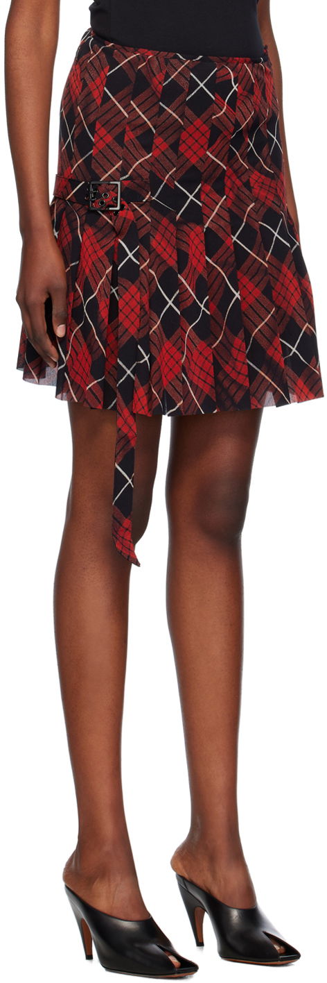 Sukňa Jean Paul Gaultier Distorted Tartan Skirt Červená | 24/31-F-JU105-T568-300001, 1