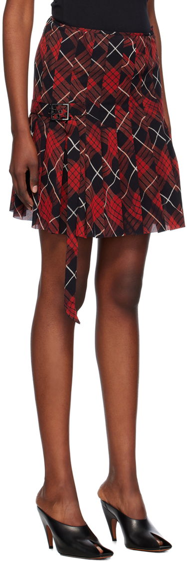 Sukňa Jean Paul Gaultier Distorted Tartan Skirt Červená | 24/31-F-JU105-T568-300001, 1