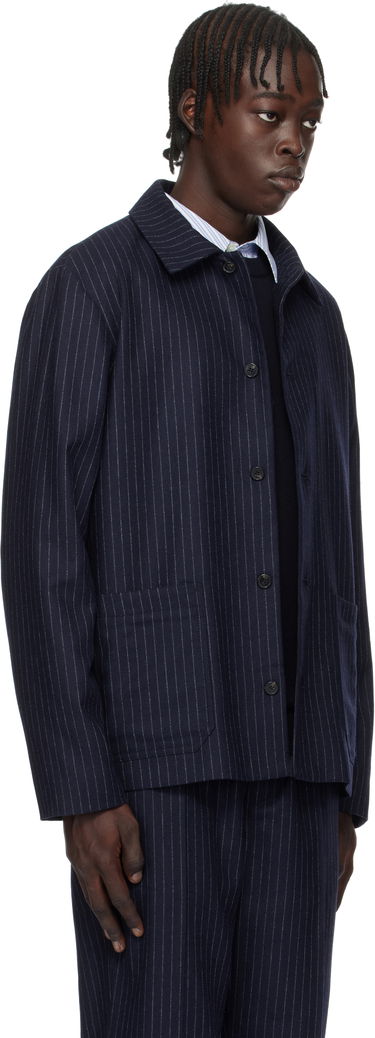 Bomber bunda A.P.C. Pinstripe Wool Jacket Navy | WOARO-H03208, 1