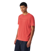 Short Sleeve T-shirt with Embossed Lettering