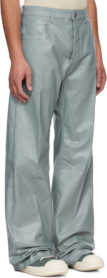 Nohavice Rick Owens Rick Owens Hollywood Geth Leather Trousers Zelené | RU01E5333 SCT, 1