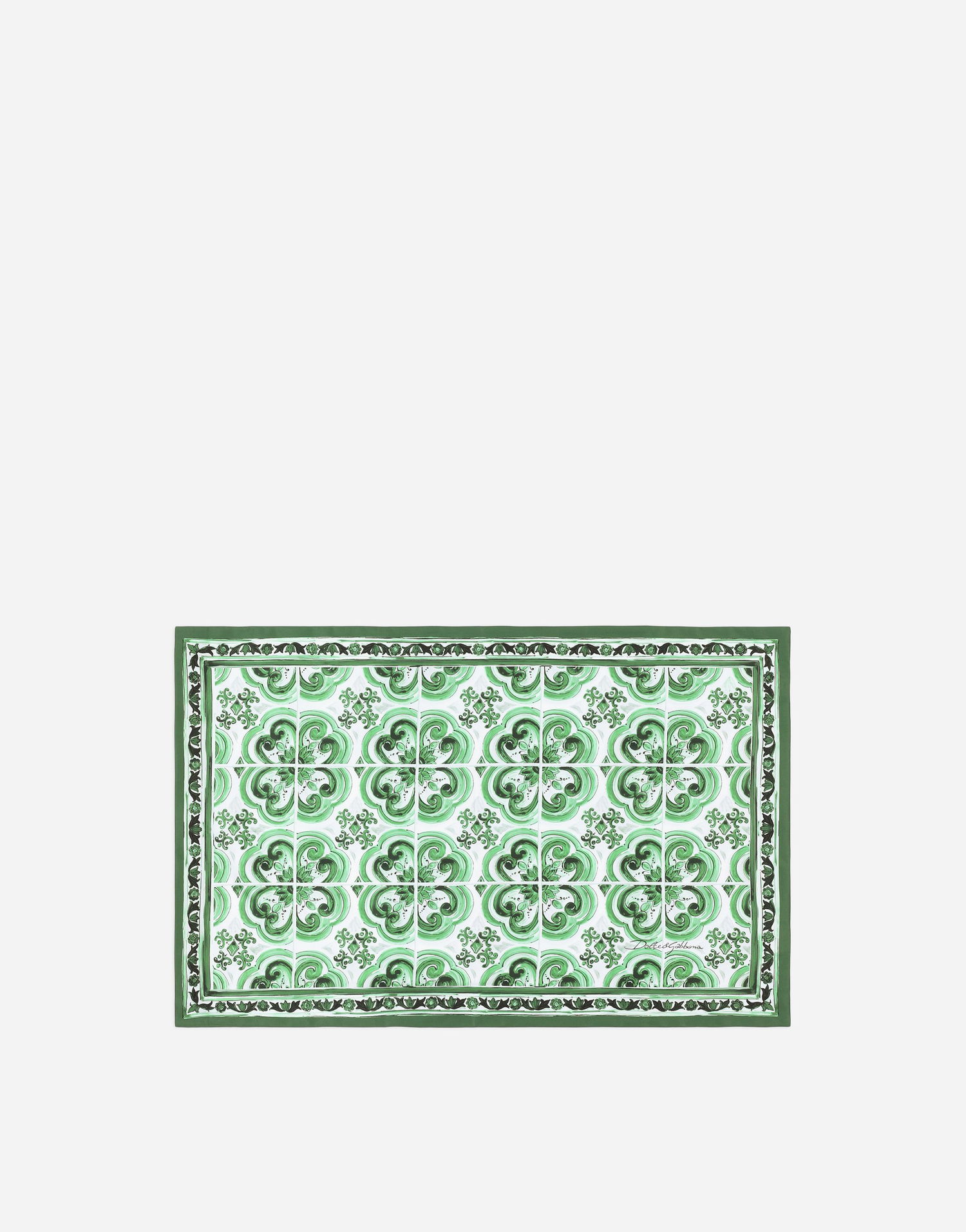 Doplnky Dolce & Gabbana Dolce & Gabbana Set of 2 Cotton Sateen Pillowcases with Green Tile Print Zelené | TCES02TCAKFUV009, 0