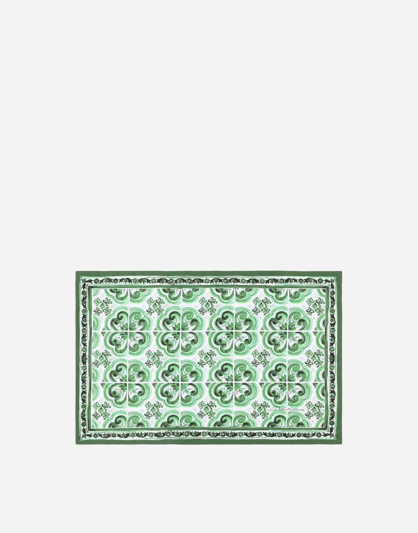Doplnky Dolce & Gabbana Dolce & Gabbana Set of 2 Cotton Sateen Pillowcases with Green Tile Print Zelené | TCES02TCAKFUV009