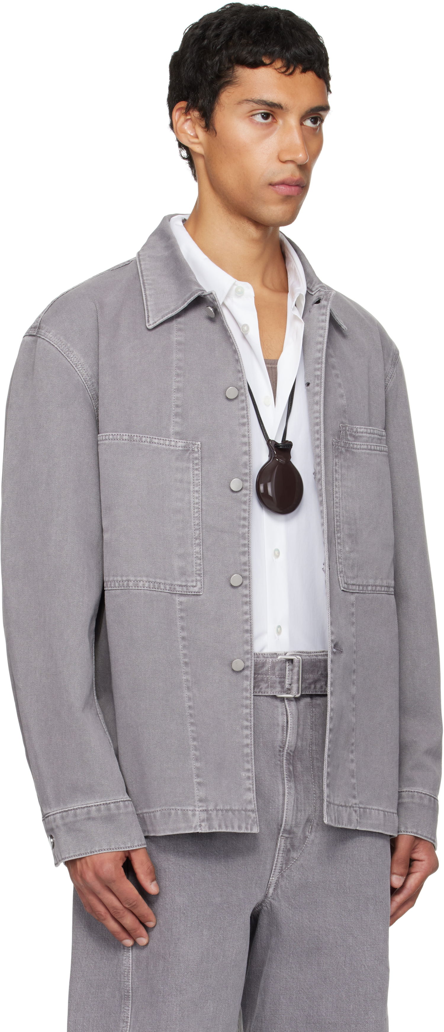 Košeľa LEMAIRE Lemaire Workwear Denim Overshirt Šedá | OV1024 LD1063, 1