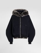 Dolce & Gabbana Hooded Sweatshirt with Fur