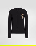 Dolce & Gabbana Wool Cardigan with Brooch