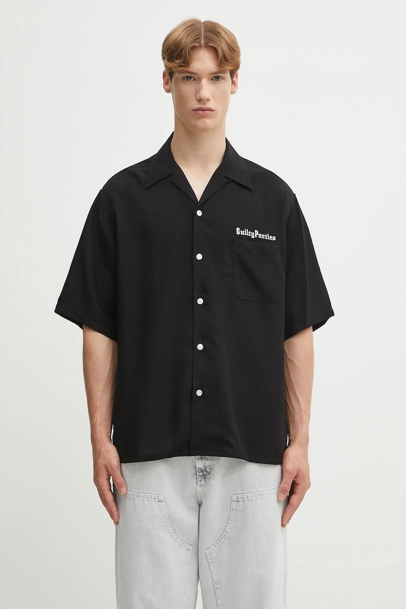 Košeľa WACKO MARIA Wacko Maria 50'S Shirt Relaxed Fit Čierna | 25SS.WMS.OC06